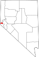 State map highlighting Carson City
