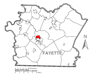 Location of Oliver in Fayette County