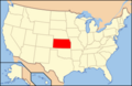 Map of USA KS