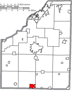 Location of North Baltimore in Wood County