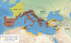 Map of the Ancient Rome at Caesar time (with conquests)-en.svg