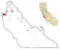 Monterey County California Incorporated and Unincorporated areas Monterey Highlighted