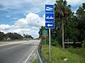 NB US 41 Bridge; Boating and Canoeing signs