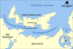 Northumberland Strait map