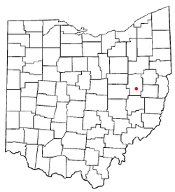 Location of Gnadenhutten, Ohio