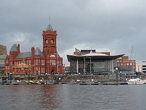 Pierhead Building and Senedd, Cardiff Bay