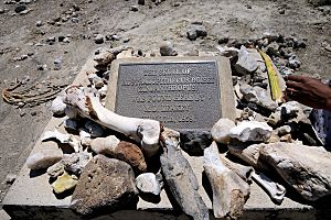 Plaque marking the discovery of Australopithecus in Tanzania