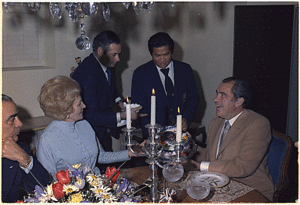 President Richard Nixon's 61st birthday at the Annenberg residence in Palm Springs, California