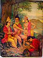 Rama releasing Ahalya from curse