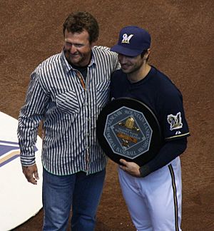 Ryan Braun Accepts 2011 MVP from Robin Yount