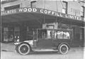 SLNSW 8565 1919 model Renault hearse at Wood Coffills funeral parlour