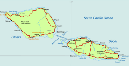 Samoa Country map