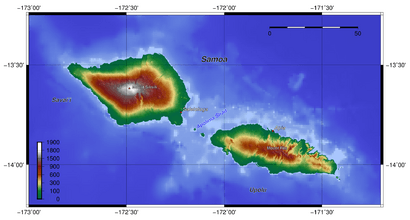 Samoa topography