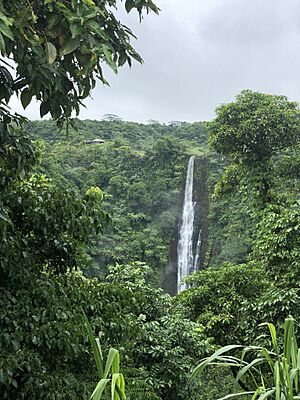 Samoa waterfall scenery