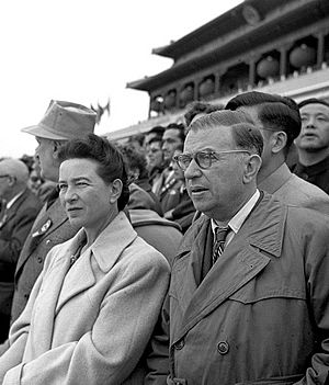 Simone de Beauvoir & Jean-Paul Sartre in Beijing 1955