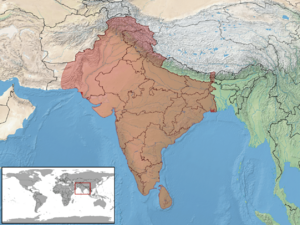 Sitana ponticeriana distribution.png