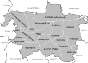 Stadtbezirke in Hannover