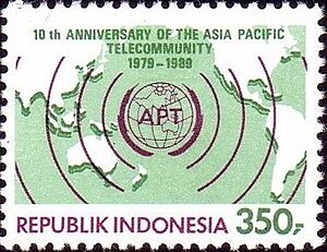 Stamp of Indonesia - 1989 - Colnect 256578 - Asia Pacific Telecommunity