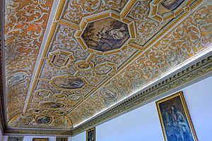 State Dining Room ceiling - Stowe House - Buckinghamshire, England - DSC07231