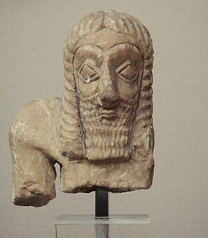 Statuette of a man, Early Dynastic Period II circa 2700 BC Khafadje Louvre Museum AO 188886