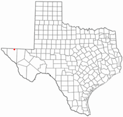 Location of Dell City, Texas