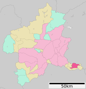 Location of Tatebayashi in Gunma Prefecture