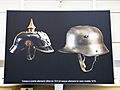 Temporary exhibition about WWI, gare de Paris-Est, 2014 (German helmets)