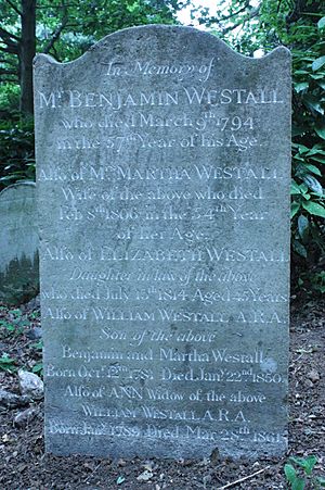 The grave of William Westall, High Hampstead, London