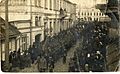 The march of soldiers mobilized by the Latvian Provisional Government along Jūras Street in Limbaži in 1919