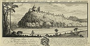 The south view of Denefawr-Castle, in the county of Caermarthen