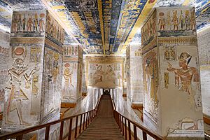 Tomb of Ramses V VI in Valley of the Kings on West Bank of Luxor Egypt