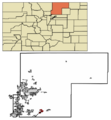 Weld County Colorado Incorporated and Unincorporated areas Hudson Highlighted 0837820