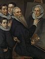 Zelfportret van de schilder met zijn gezin Rijksmuseum SK-A-1460