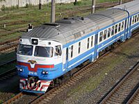 Дизель-поезд ДР1А Киев-Днепровский депо Вышгород P7264223.JPG