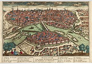 1650 - Toulouse, ville capitale du Languedoc, archevesché, parlement et université