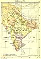 1751 map of India from "Historical Atlas of India", by Charles Joppen