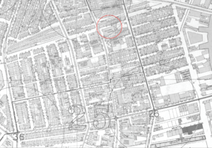 1896 Columbia Theatre Boston map byStadly BPL 12479 detail