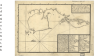 18th century Spanish map of the Golfos da Penas, from an attempt to salvage elements of the wreck of the HMS Wager