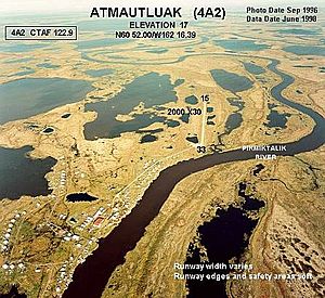 Aerial photograph of Atmautluak