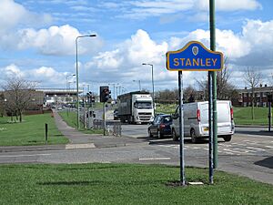 A693 entering Stanley - geograph.org.uk - 3924631.jpg