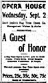 A GUEST OF HONOR advertising poster