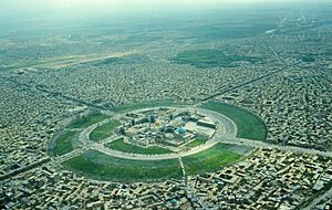 Aerial view of imam reza shrine - 1976