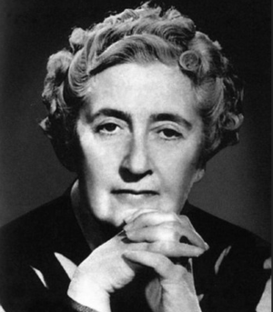 Black and white portrait photograph of Christie as a middle-aged woman