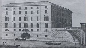 Drawing of the Albion Mills