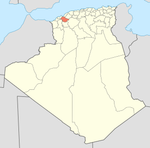 Map of Algeria highlighting Mascara