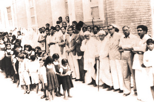 Anti-Om Mandali Committee Picketing Hyderabad Sind India