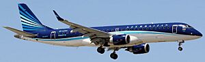 Azerbaijan Airlines - Embraer 190AR (ERJ-190-100IGW) 4K-AZ65 Antalya Airport June 18, 2016 (flatter cropped)