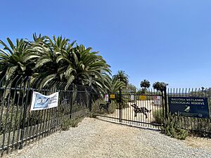 Ballona Wetlands, coyote gate in Playa Del Rey