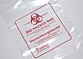 Biohazard waste bag