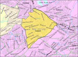 Census Bureau map of Summit, New Jersey